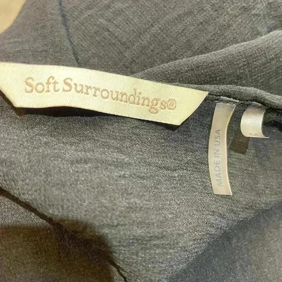 Soft Surroundings Black Asymmetrical Tunic Sleeveless M - Picture 6 of 7